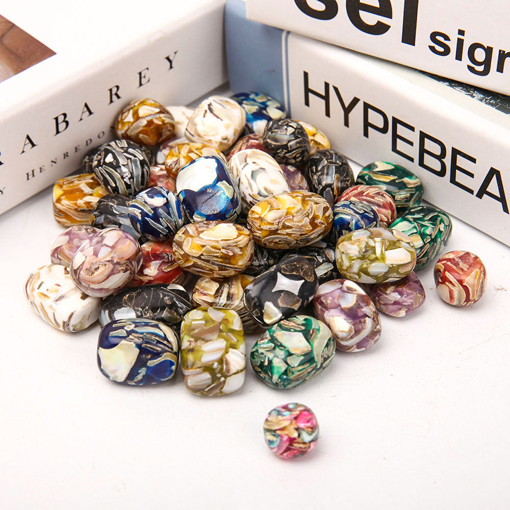 Pierres roulées colorées mélangées, cristaux polis de 1,5 à 2,5 cm