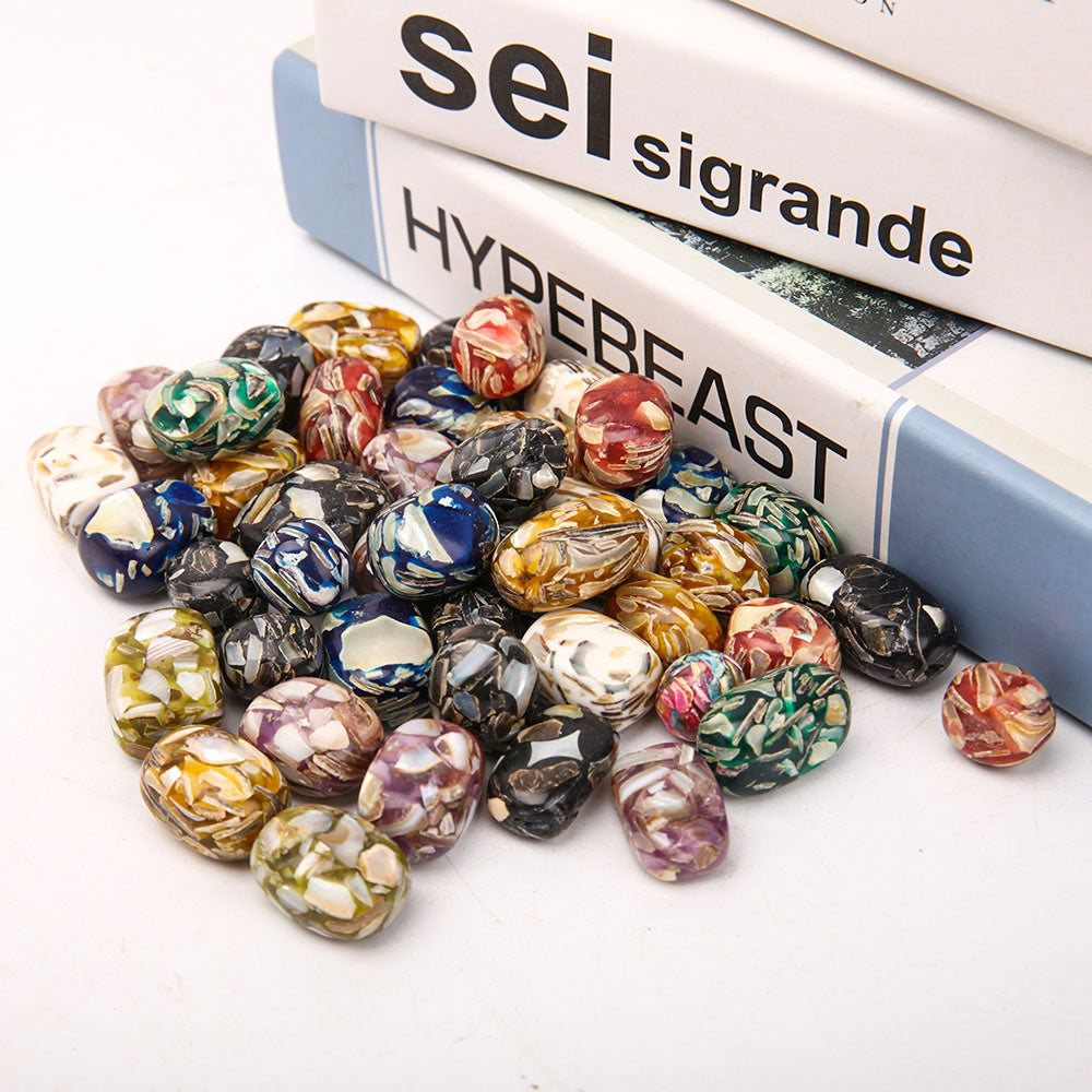 Pierres roulées colorées mélangées, cristaux polis de 1,5 à 2,5 cm