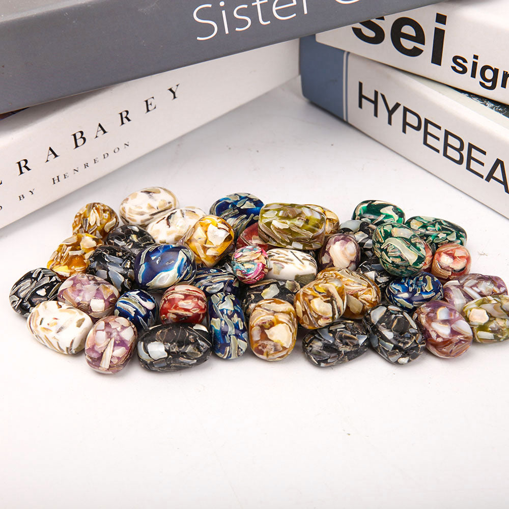 Pierres roulées colorées mélangées, cristaux polis de 1,5 à 2,5 cm