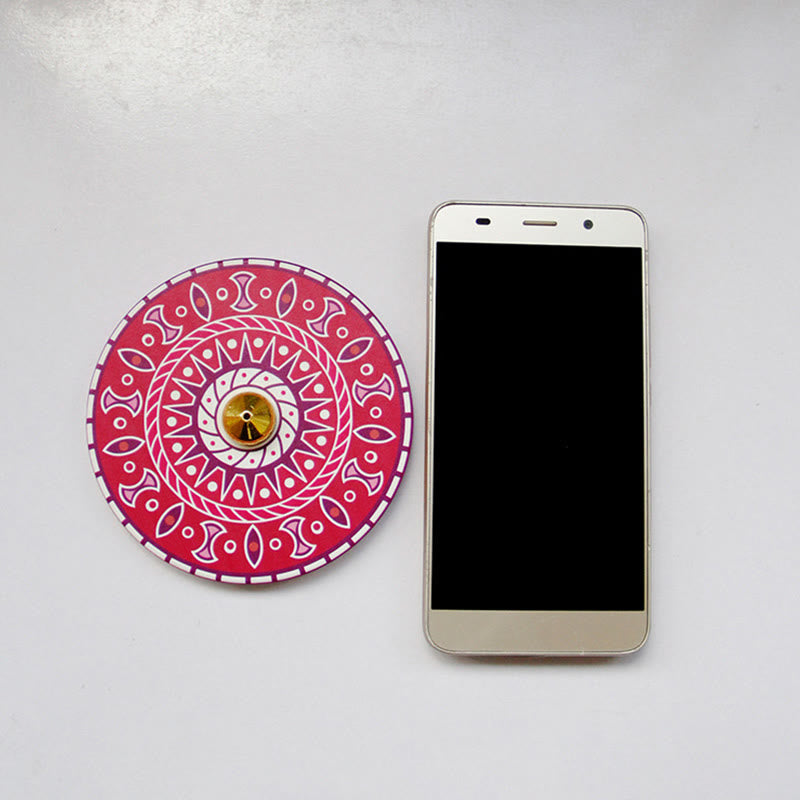 Brûleur d'encens en céramique à motifs colorés 10 cm