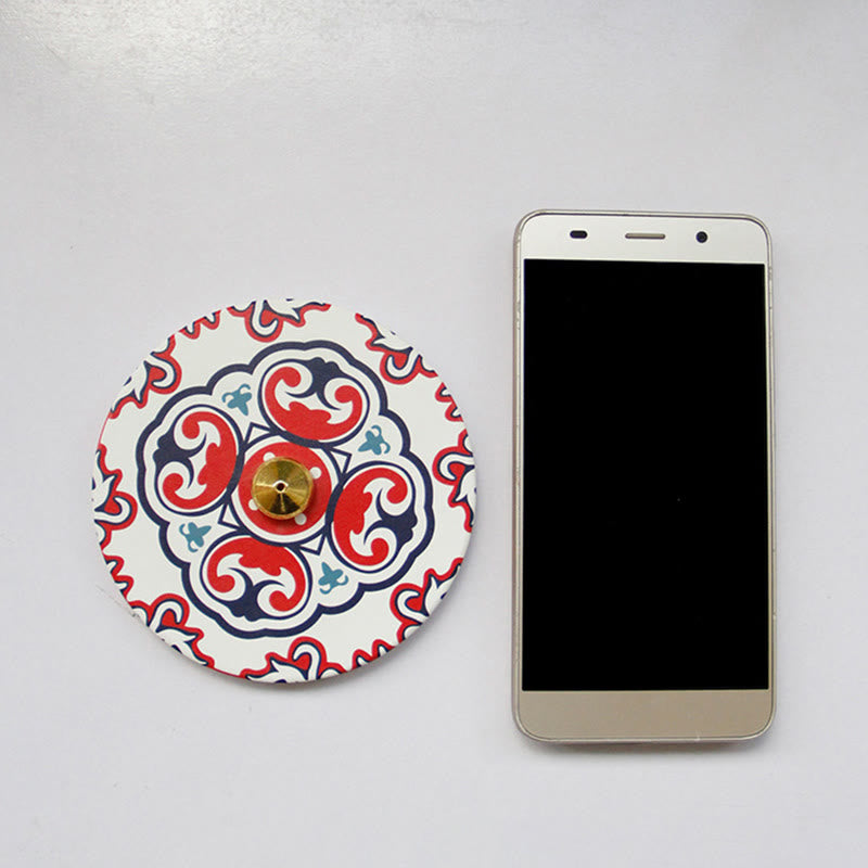 Brûleur d'encens en céramique à motifs colorés 10 cm