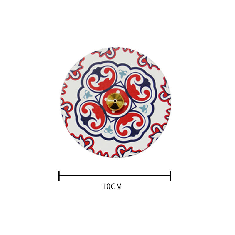 Brûleur d'encens en céramique à motifs colorés 10 cm