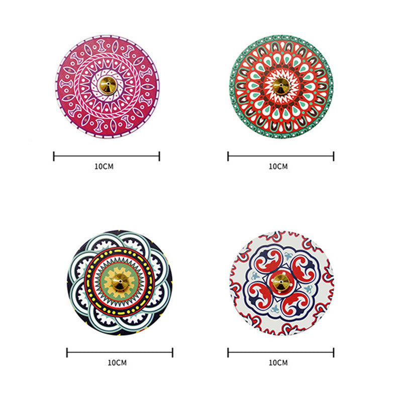 Brûleur d'encens en céramique à motifs colorés 10 cm