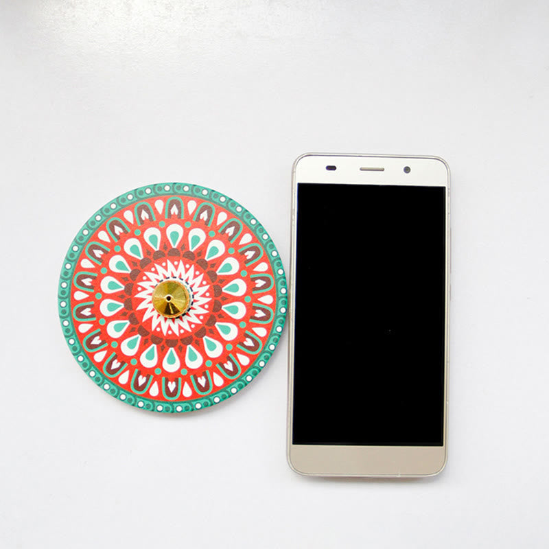 Brûleur d'encens en céramique à motifs colorés 10 cm