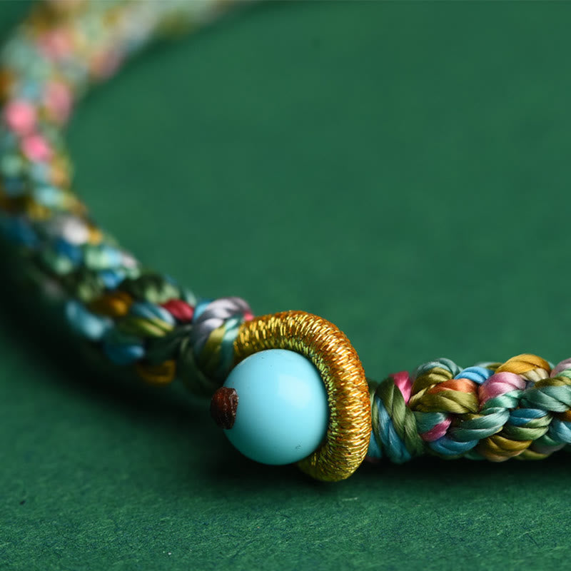 Bracelet porte-bonheur en corde colorée pour enfant et adulte