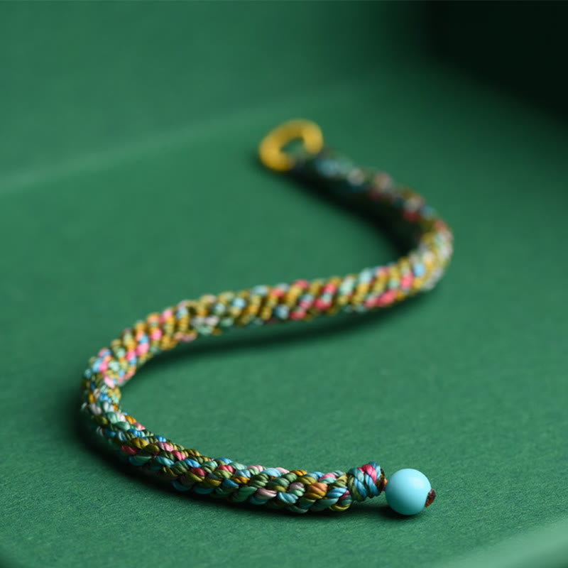 Bracelet porte-bonheur en corde colorée pour enfant et adulte