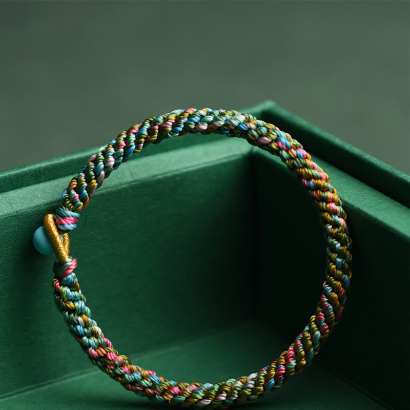 Bracelet porte-bonheur en corde colorée pour enfant et adulte