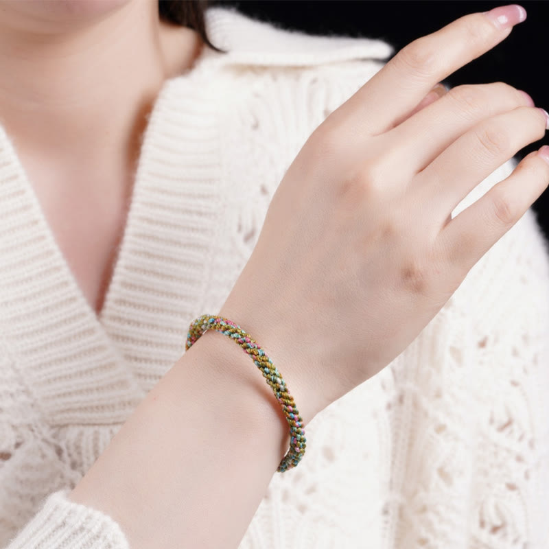 Bracelet porte-bonheur en corde colorée pour enfant et adulte
