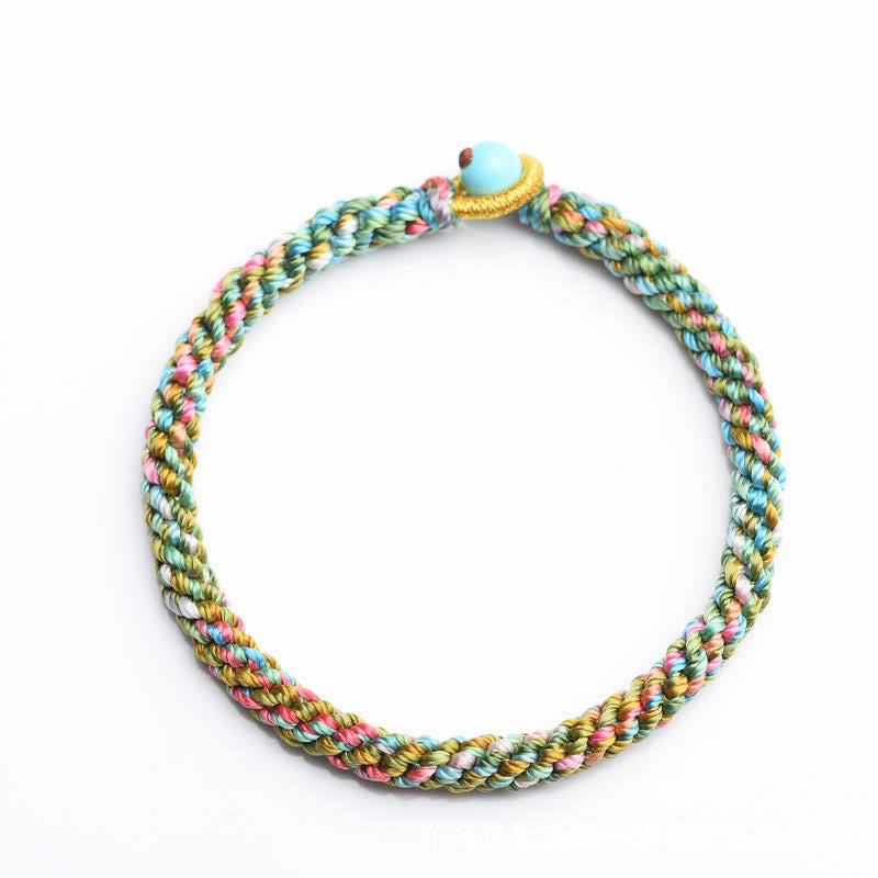 Bracelet porte-bonheur en corde colorée pour enfant et adulte