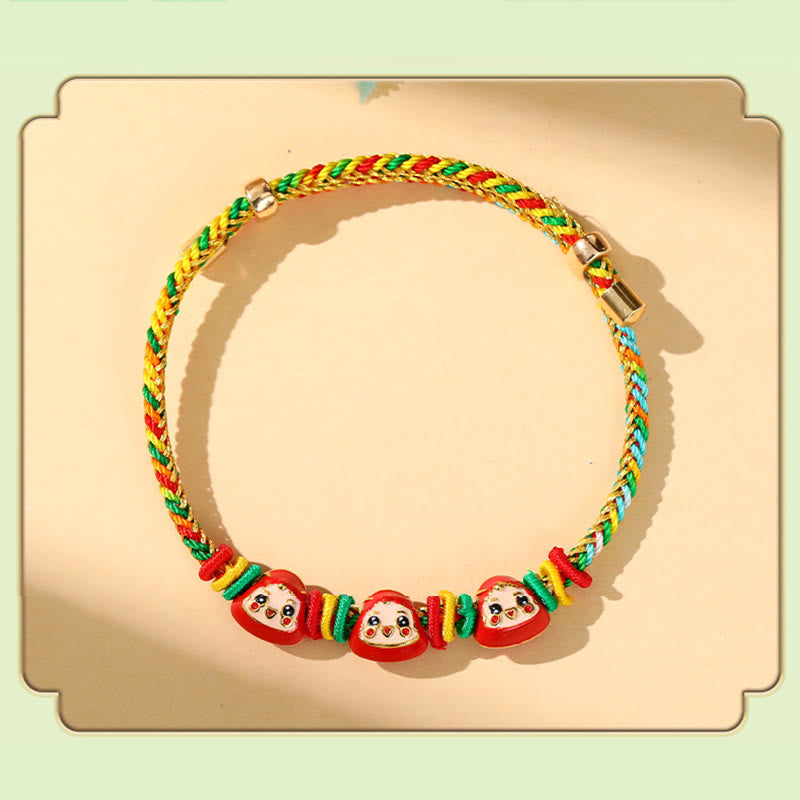 Bracelet porte-bonheur en corde colorée à motif Zongzi pour adultes et enfants