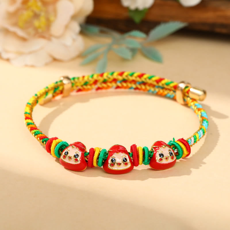 Bracelet porte-bonheur en corde colorée à motif Zongzi pour adultes et enfants