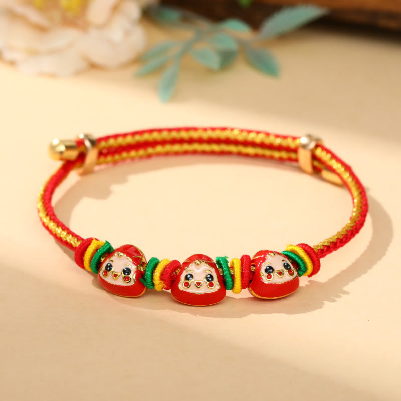 Bracelet porte-bonheur en corde colorée à motif Zongzi pour adultes et enfants