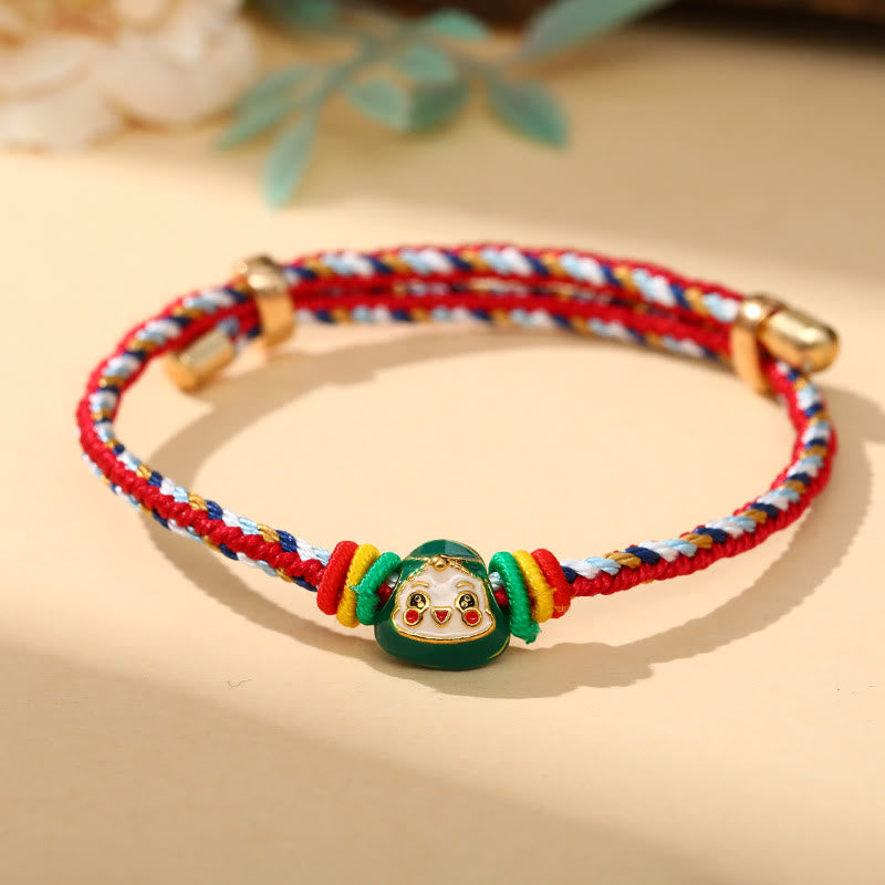 Bracelet porte-bonheur en corde colorée à motif Zongzi pour adultes et enfants