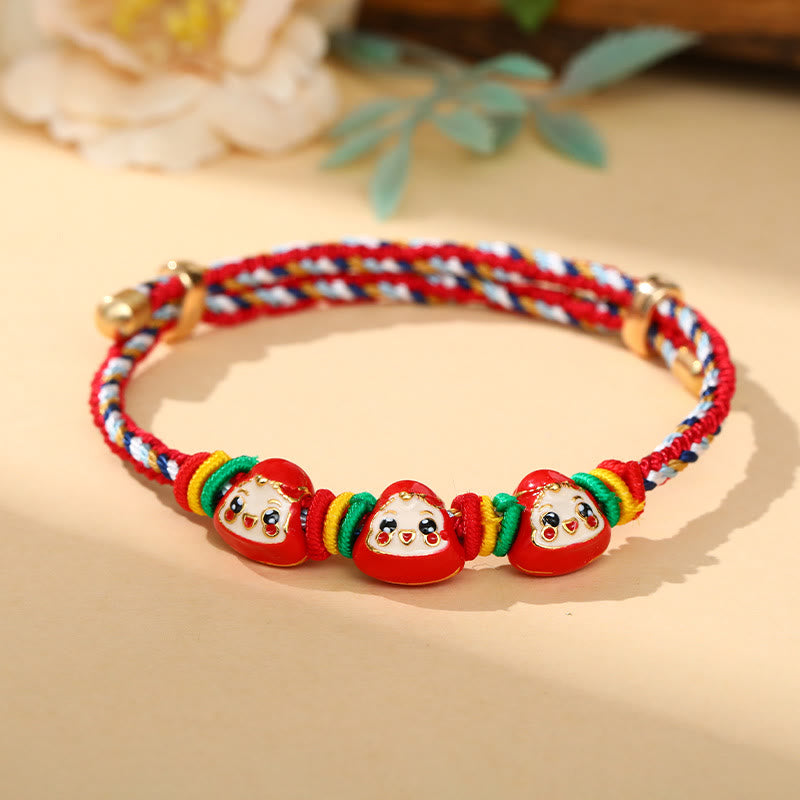 Bracelet porte-bonheur en corde colorée à motif Zongzi pour adultes et enfants
