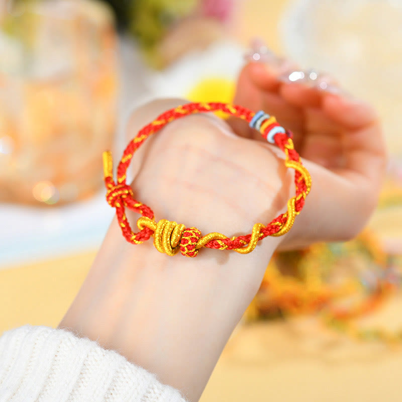 Bracelet porte-bonheur serpent dragon coloré Année du serpent
