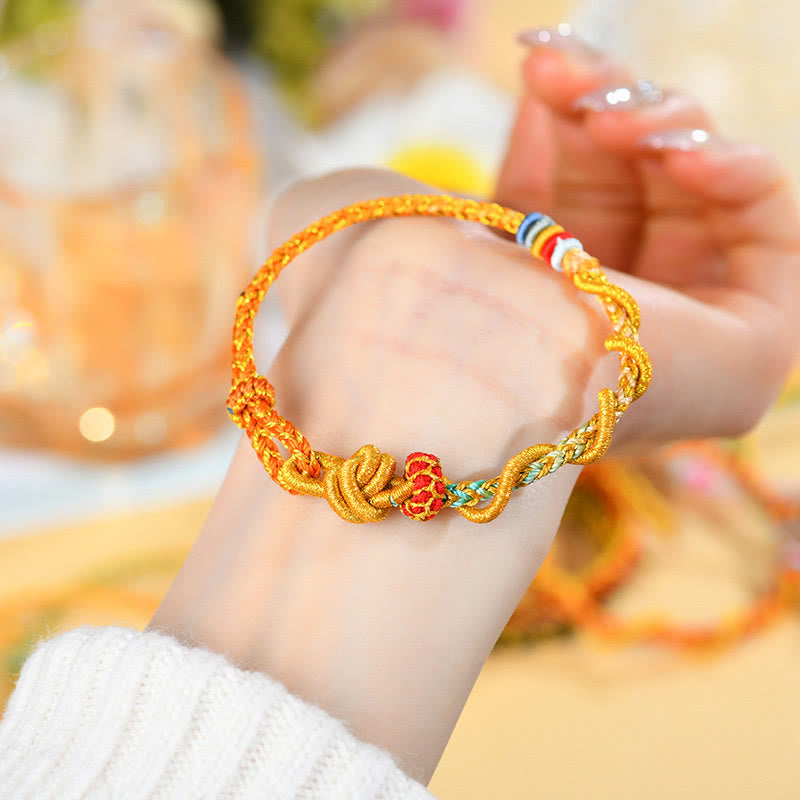 Bracelet porte-bonheur serpent dragon coloré Année du serpent
