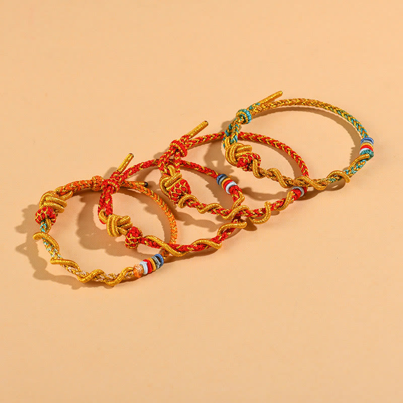 Bracelet porte-bonheur serpent dragon coloré Année du serpent