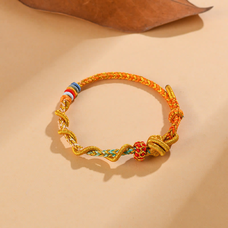 Bracelet porte-bonheur serpent dragon coloré Année du serpent