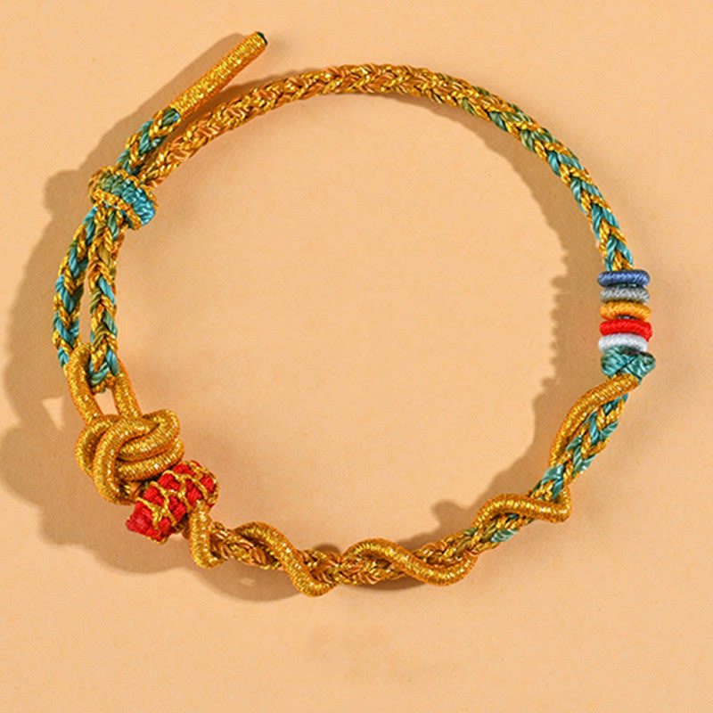 Bracelet porte-bonheur serpent dragon coloré Année du serpent