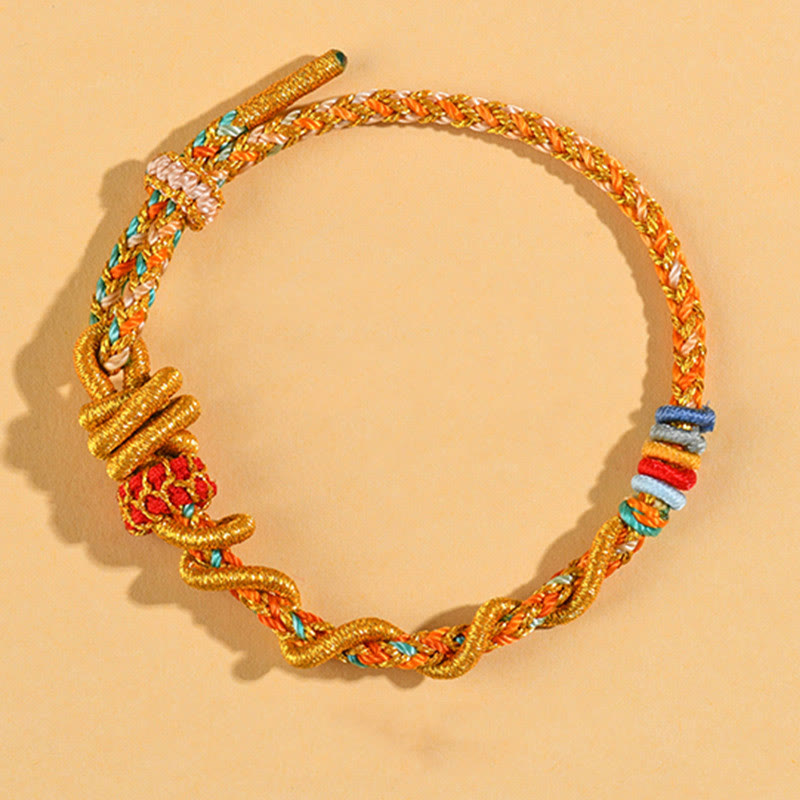 Bracelet porte-bonheur serpent dragon coloré Année du serpent