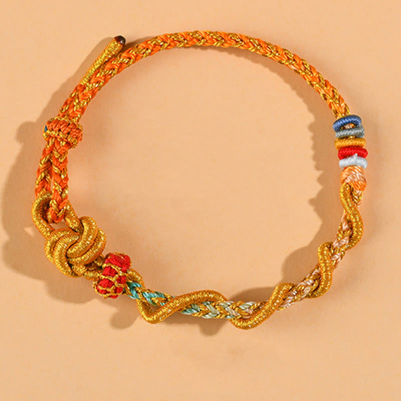 Bracelet porte-bonheur serpent dragon coloré Année du serpent