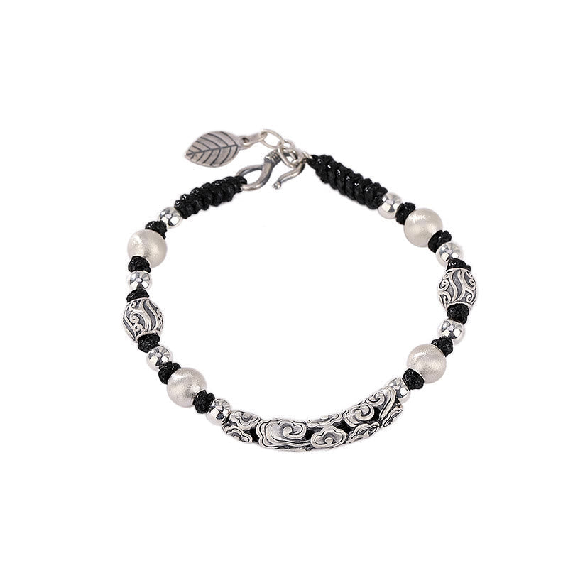 Bracelet spirituel nuage de bon augure en cuivre et argent sterling 999