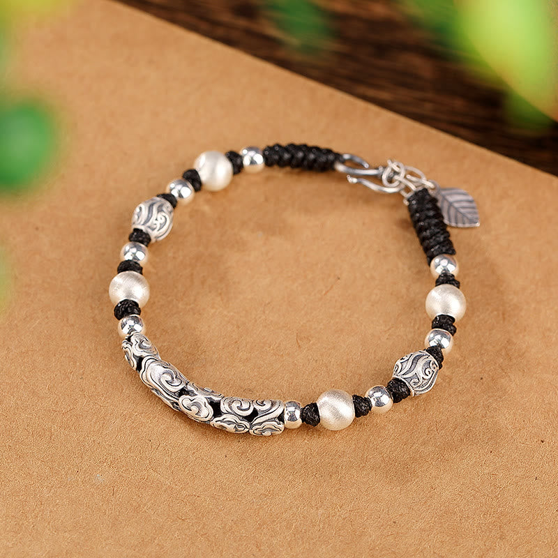 Bracelet spirituel nuage de bon augure en cuivre et argent sterling 999