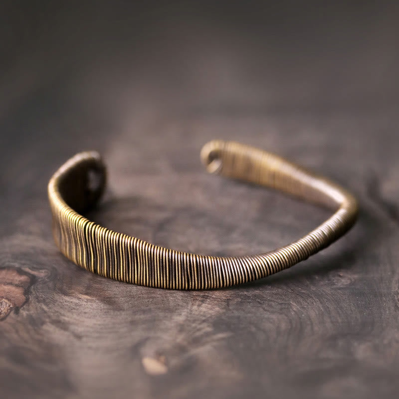 Bracelet manchette ajustable en cuivre pour la chance et la richesse | Bracelets spirituels