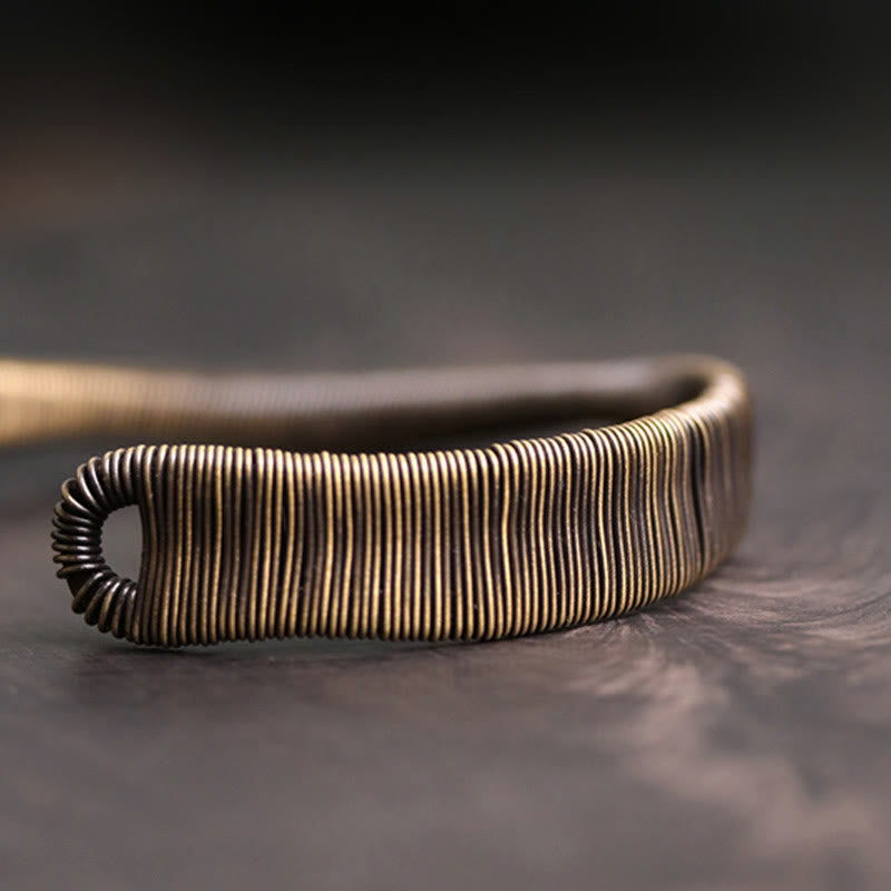 Bracelet manchette ajustable en cuivre pour la chance et la richesse | Bracelets spirituels