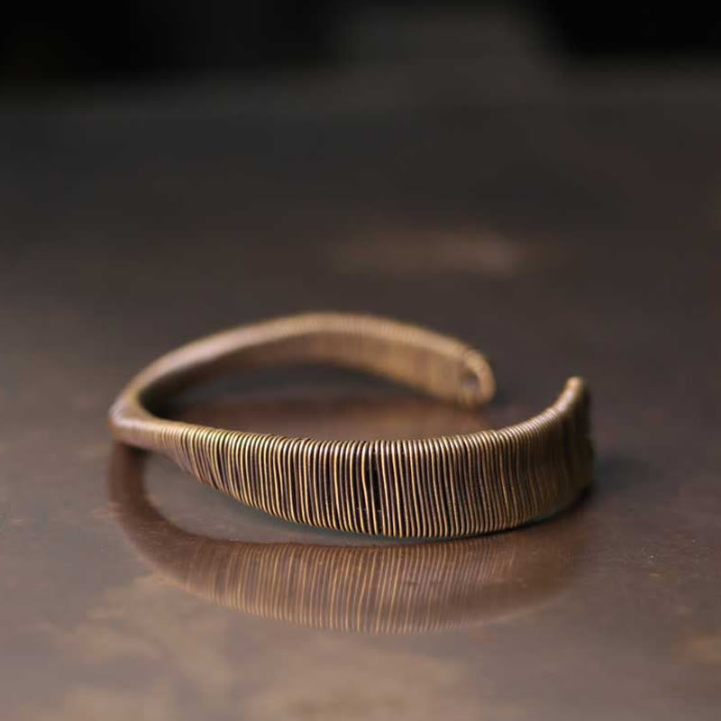 Bracelet manchette ajustable en cuivre pour la chance et la richesse | Bracelets spirituels