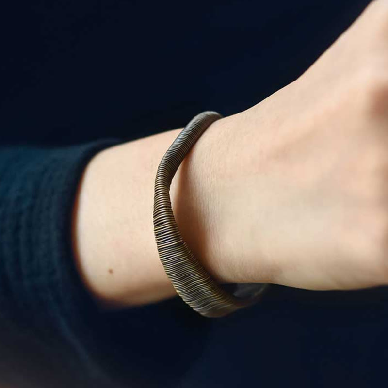 Bracelet manchette ajustable en cuivre pour la chance et la richesse | Bracelets spirituels