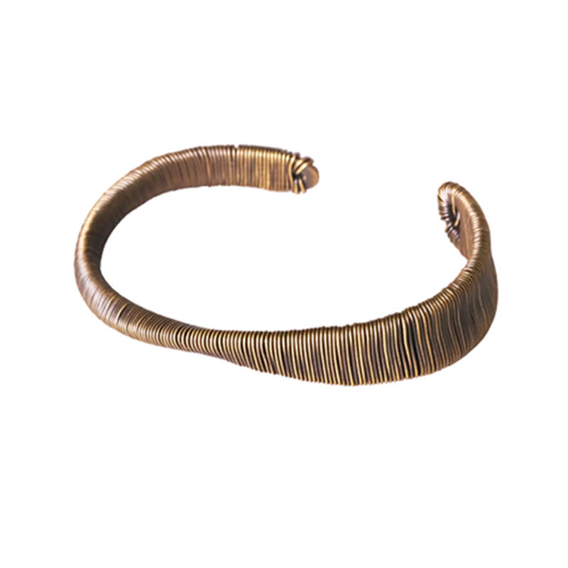 Bracelet manchette ajustable en cuivre pour la chance et la richesse | Bracelets spirituels