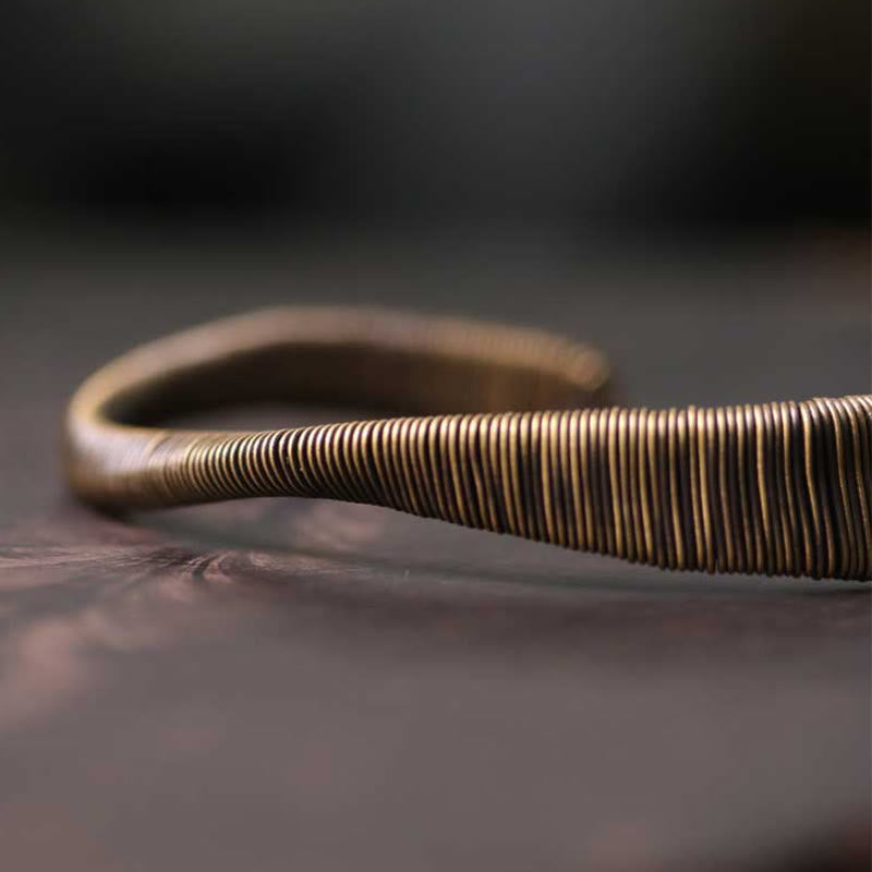 Bracelet manchette ajustable en cuivre pour la chance et la richesse | Bracelets spirituels