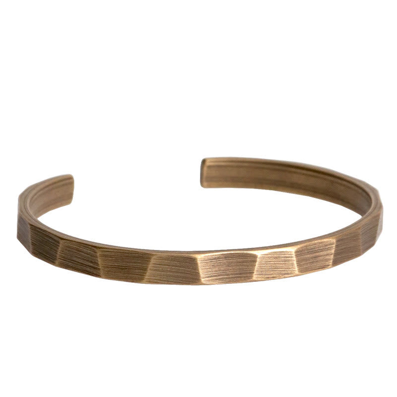Bracelet manchette ajustable en cuivre pour la richesse et l'équilibre | Spirituel
