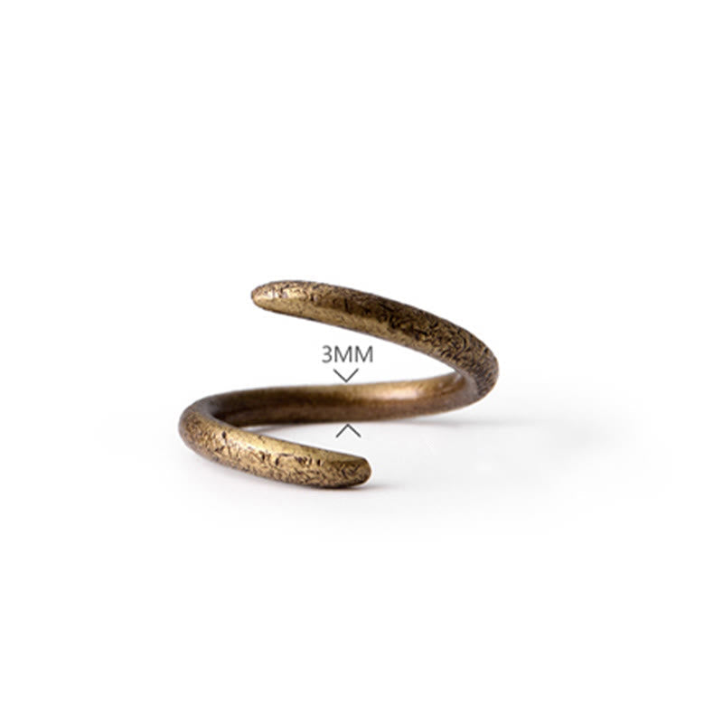 Bague ajustable en cuivre pour la chance et l'équilibre | Bagues spirituelles