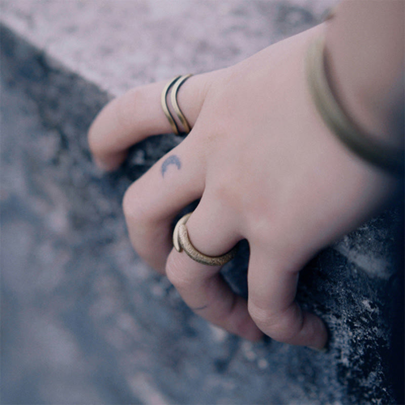 Bague ajustable en cuivre pour la chance et l'équilibre | Bagues spirituelles