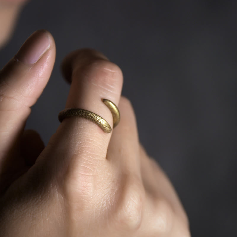 Bague ajustable en cuivre pour la chance et l'équilibre | Bagues spirituelles