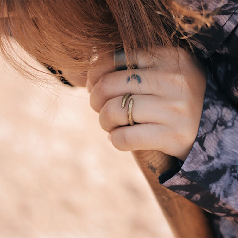 Bague ajustable en cuivre pour la chance et l'équilibre | Bagues spirituelles