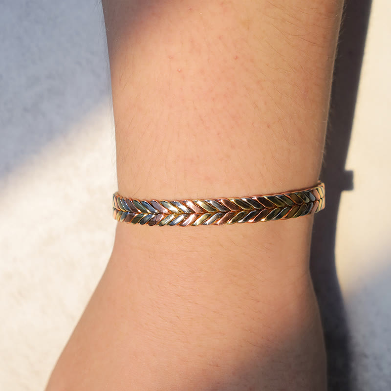 Bracelet spirituel réglable en cuivre pour la guérison et l'abondance