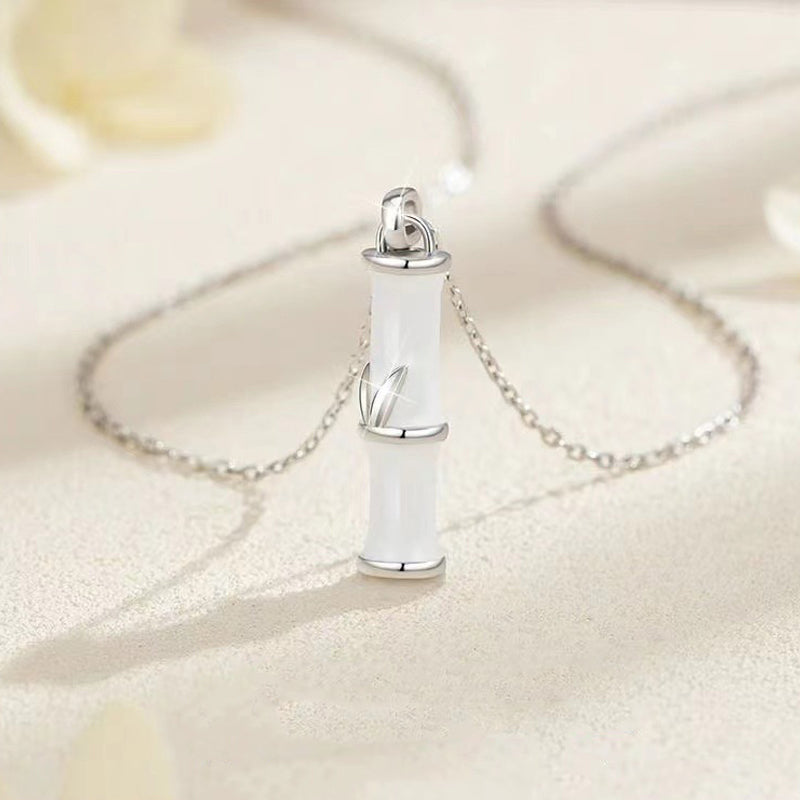 Collier porte-bonheur en cuivre et bambou pour couple, pendentif de 45 cm