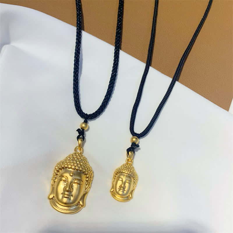 Collier Bouddha en cuivre 45 cm | Pendentif Richesse et Sérénité