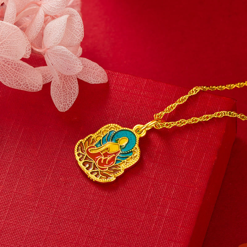 Collier Bouddha en cuivre avec pendentif lotus | Sérénité et compassion