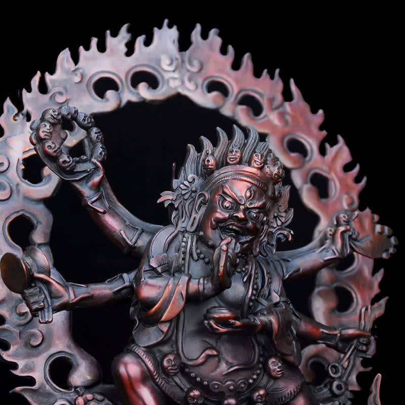 Statue de Bouddha en cuivre Mahakala Bodhisattva Figurine de compassion