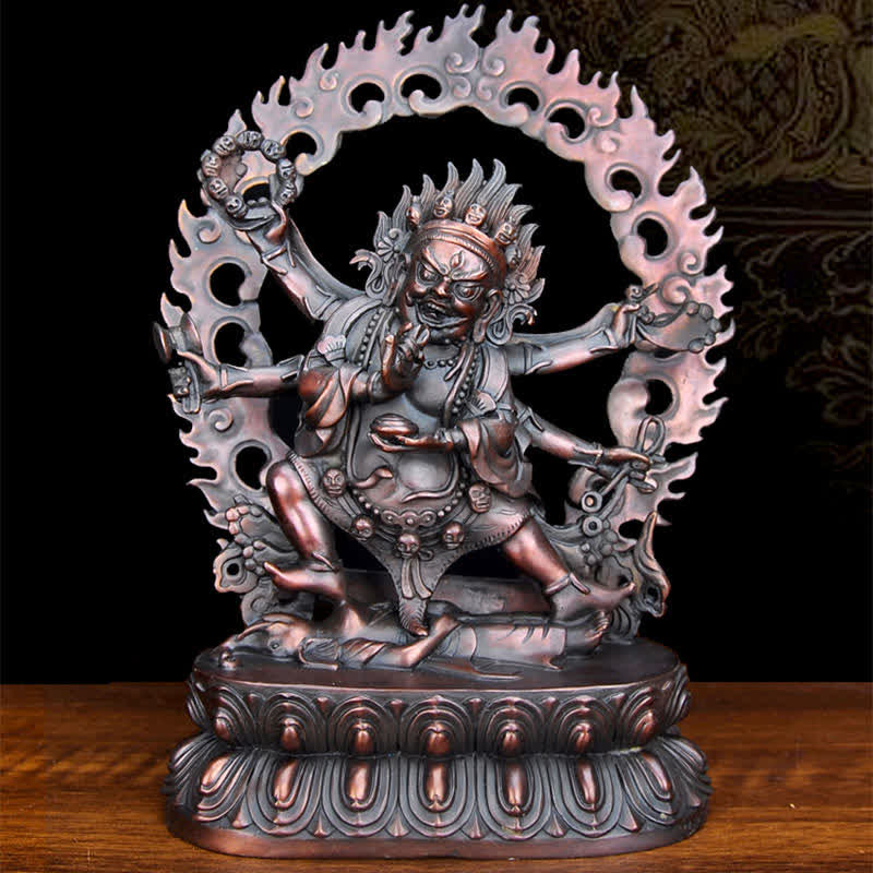 Statue de Bouddha en cuivre Mahakala Bodhisattva Figurine de compassion