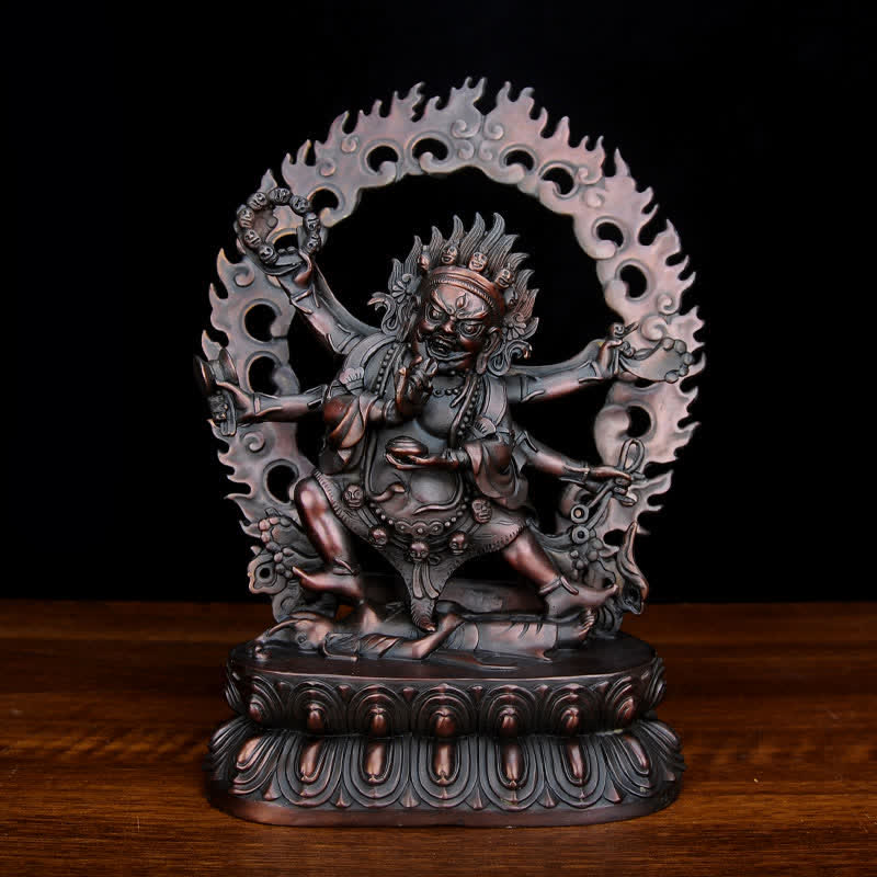 Statue de Bouddha en cuivre Mahakala Bodhisattva Figurine de compassion