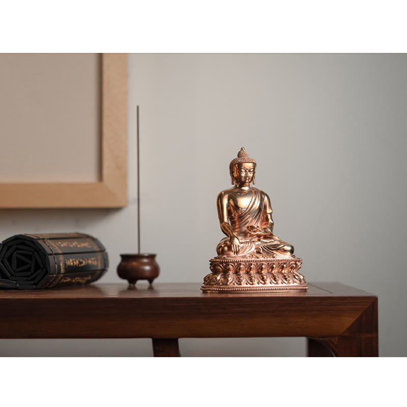 Statue de Bouddha en cuivre | Figurine Sérénité de Gautama Shakyamuni
