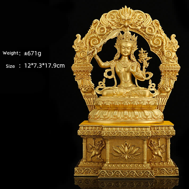 Statue de Bouddha en cuivre | Figurine de Bouddha de médecine Shakyamuni Amitabha