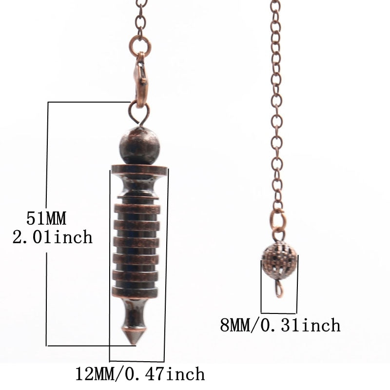 Pendule en cristal de cuivre pour la guérison spirituelle