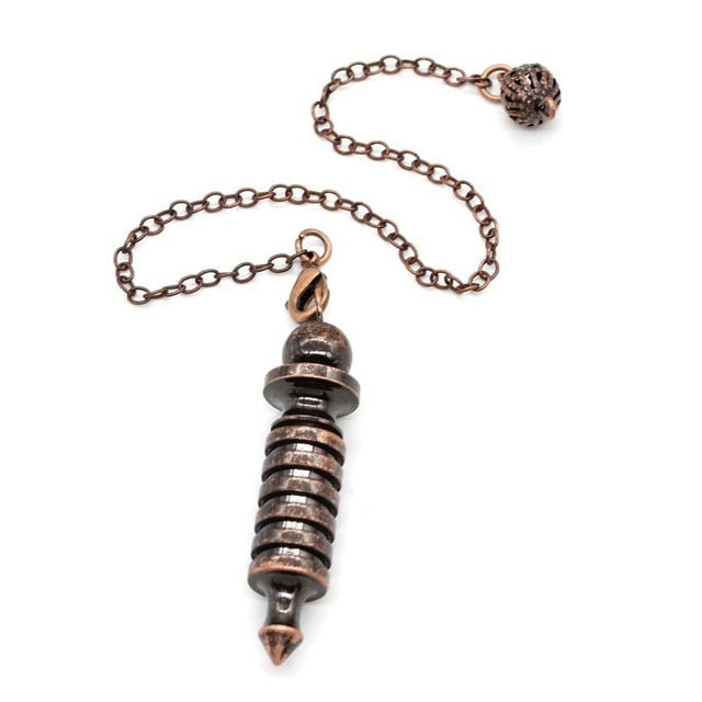 Pendule en cristal de cuivre pour la guérison spirituelle
