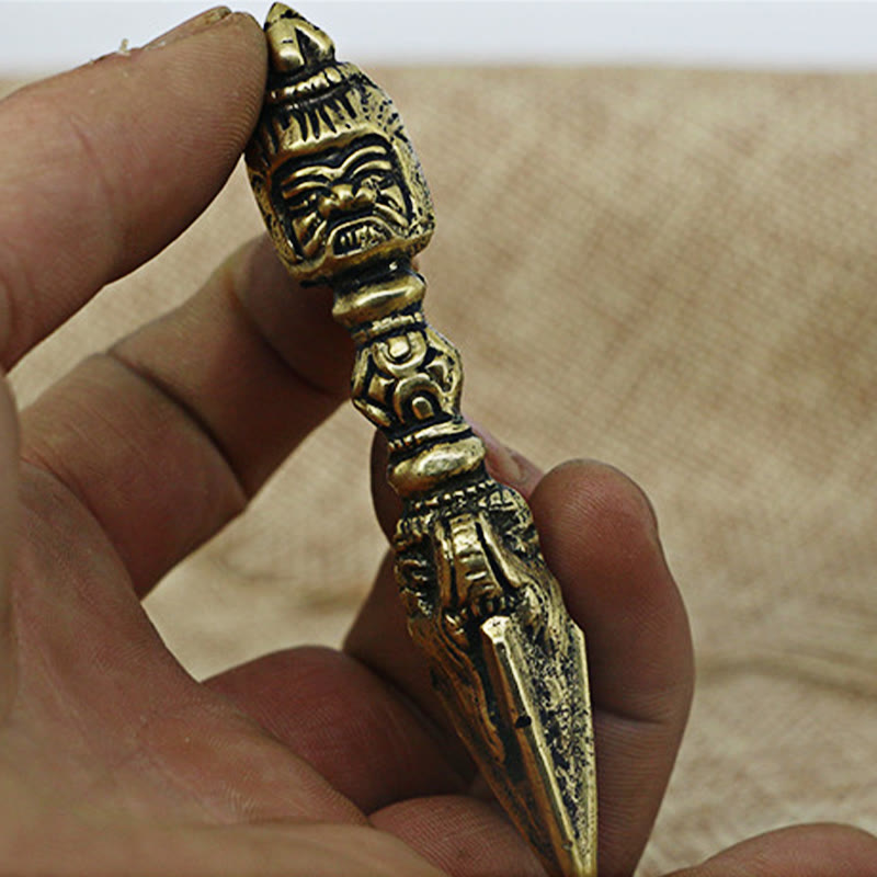 Petite décoration de méditation Dorje Vajra en cuivre pour le pouvoir spirituel